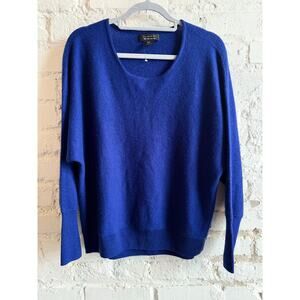 Tahari 100% Cashmere Blue Long Sleeve Knit Sweater Women’s XL